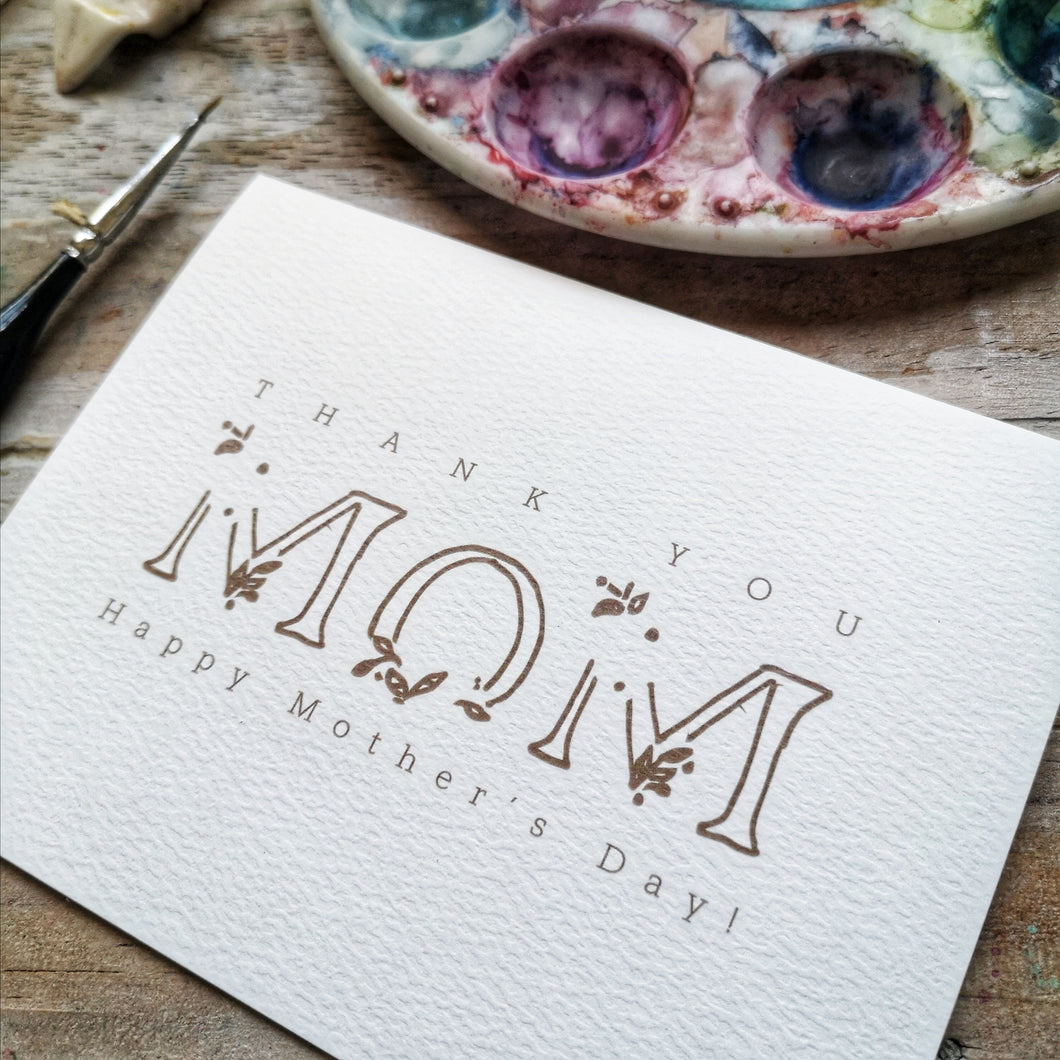 Paint-your-own blank Mother's day card