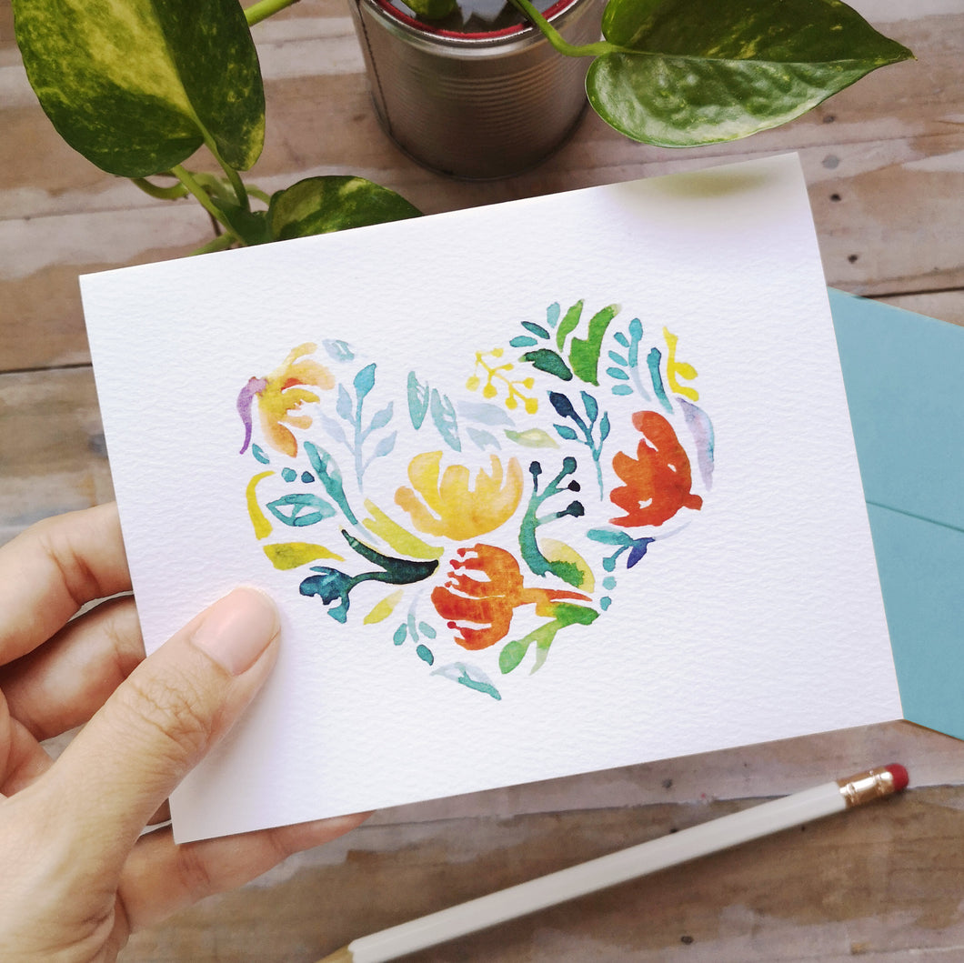 Hearts in Bloom- tropical 4.25x5.5